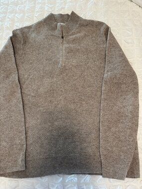 Orvis Women's Zip-Front Knit Sweater in Taupe